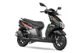The Super Soldier Edition is a refreshed take on the earlier Captain America-themed NTorq, first introduced in 2020. TVS Ntorq 125 Marvel Captain America edition front three quarter static shot